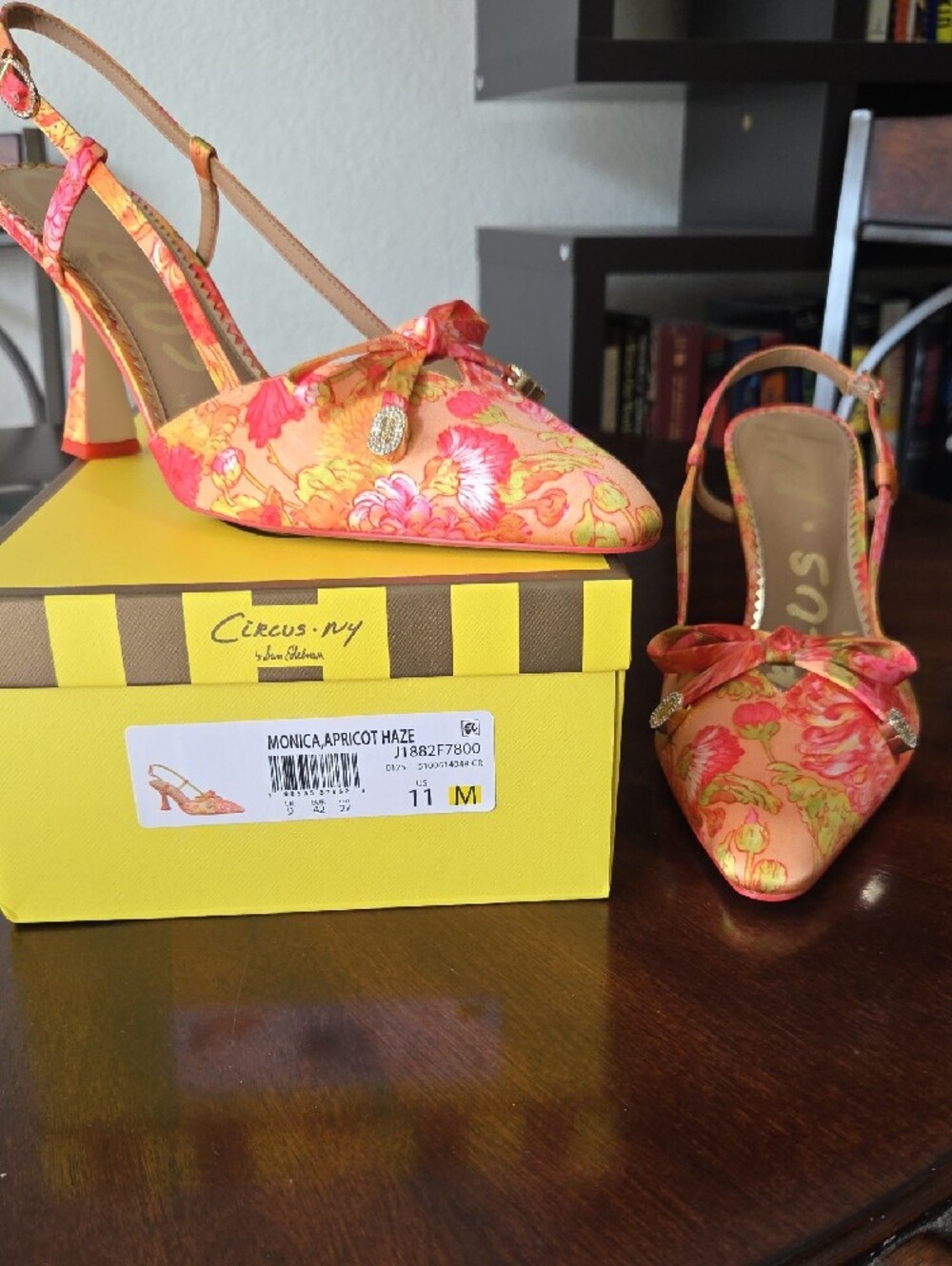 Circus by Sam Edelman Apricot Floral Slingback Heels - Picture 6 of 6